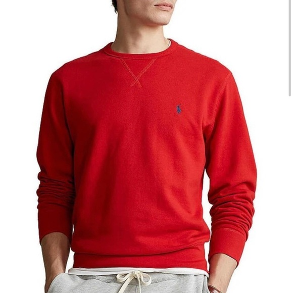 [Ralph Lauren] Men's Classic Red Crewneck Pullover - Picture 6 of 6